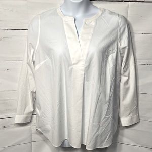 Talbots PXL white blouse
